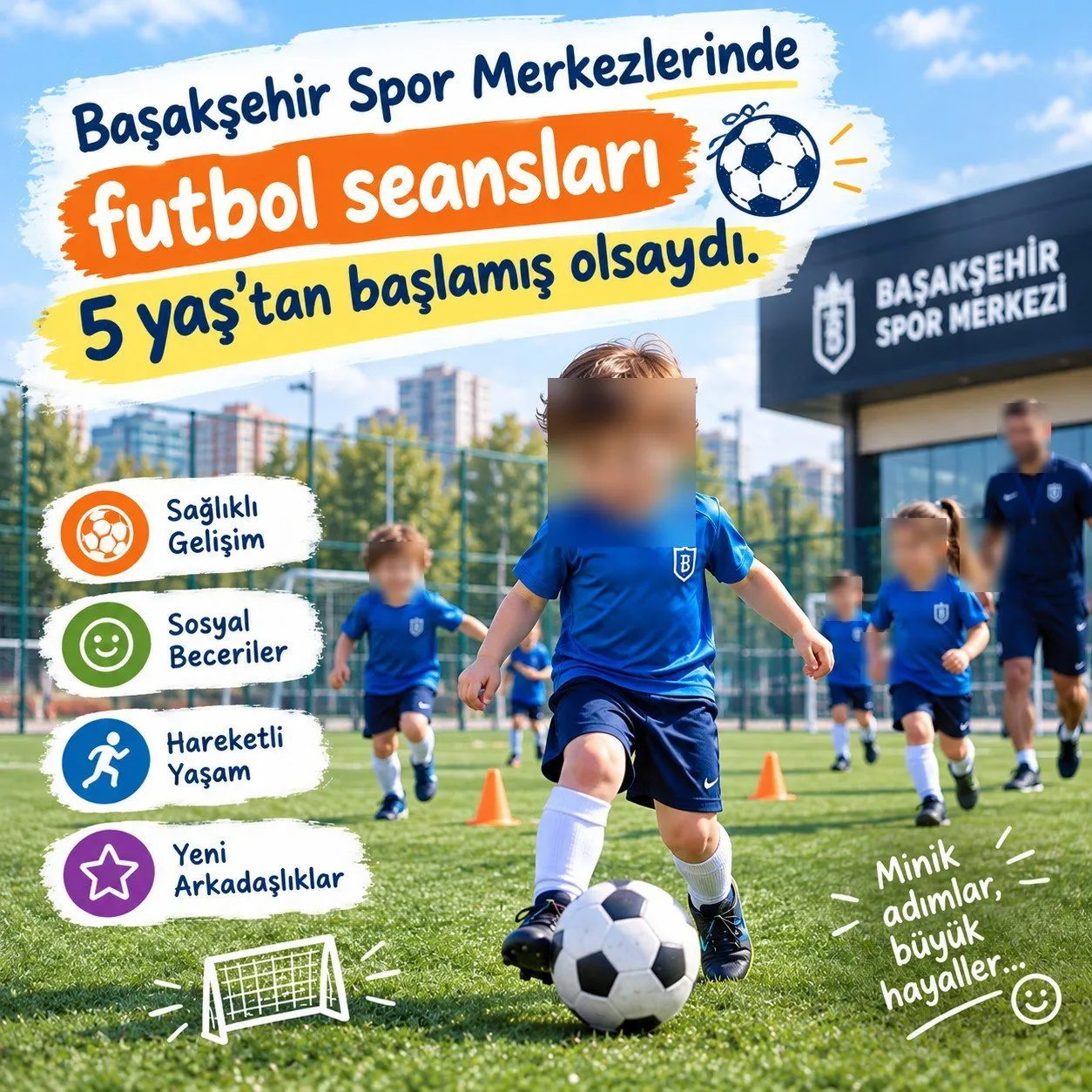 Öneri fotoğrafı: Spor Merkezlerinde futbol seansları 5 yaş'tan başlam olsaydı