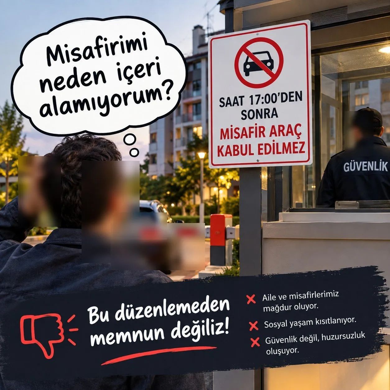 Öneri fotoğrafı: Kayaşehir Firuze Sitesinde Misafir araç kabul etmeme uygulaması olmasaydı